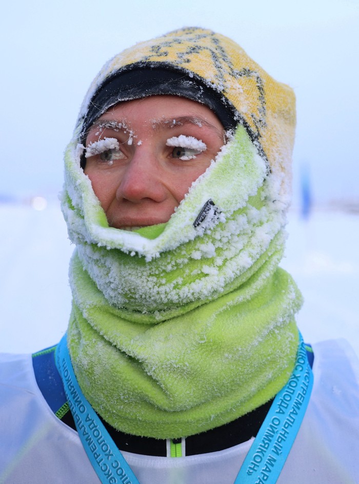 Ragam Potret Kondisi Wajah Atlet di Winter Marathon Yakutia