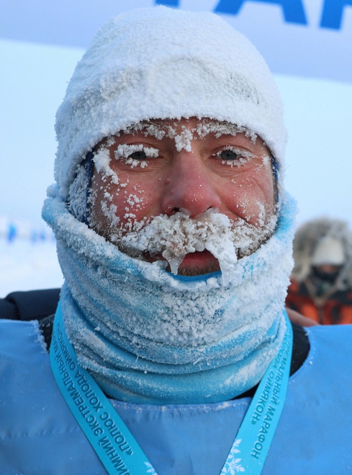 Ragam Potret Kondisi Wajah Atlet di Winter Marathon Yakutia