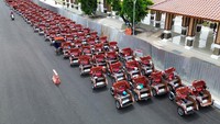 Becak listrik buatan PT Pindad tersebut disalurkan melalui Yayasan Gerakan Solidaritas Nasional (GSN). ANTARA FOTO/Umarul Faruq