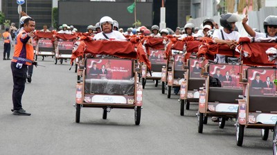 Sidoarjo Terima Bantuan 200 Becak Listrik dari Presiden