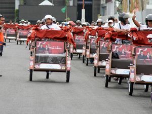 Sidoarjo Terima Bantuan 200 Becak Listrik dari Presiden