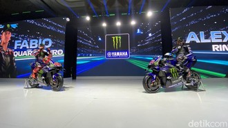 Tim MotoGP Yamaha Resmi Rilis YZR-M1 Mesin V4 di Jakarta
