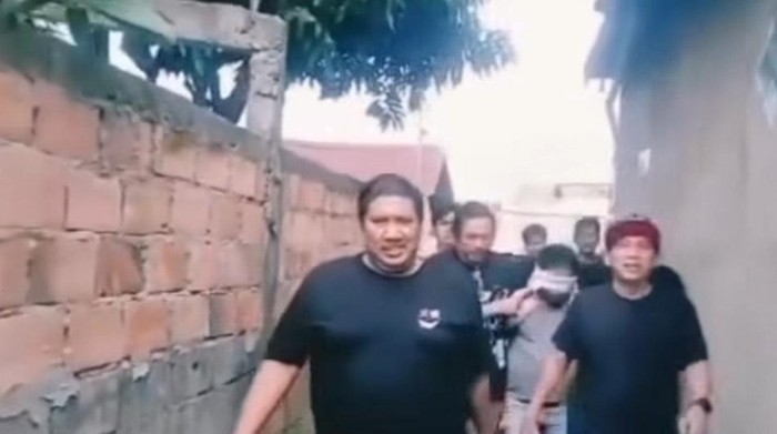 Begal Bersenpi di Palembang saat berhasil ditangkap polisi