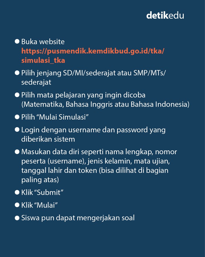 Cara Ikut Simulasi TKA 2026 SD-SMP