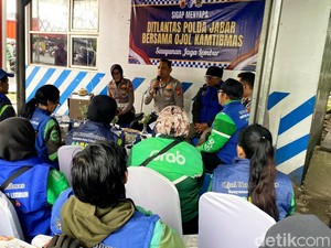 Polisi Bangun Bengkel Ojol di Bandung, Servis Lebih Murah-Fasilitas Lengkap