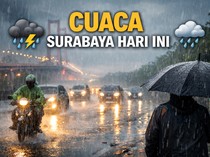 Surabaya Hari Ini Hujan Ringan tapi Udara Tetap Gerah