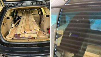 Seorang netizen mendapatkan kayu senilai USD 320 hanya dengan harga USD 90. Sekarang dia harus membayar USD 500 untuk kaca depan mobil yang baru. Foto: Boredpanda