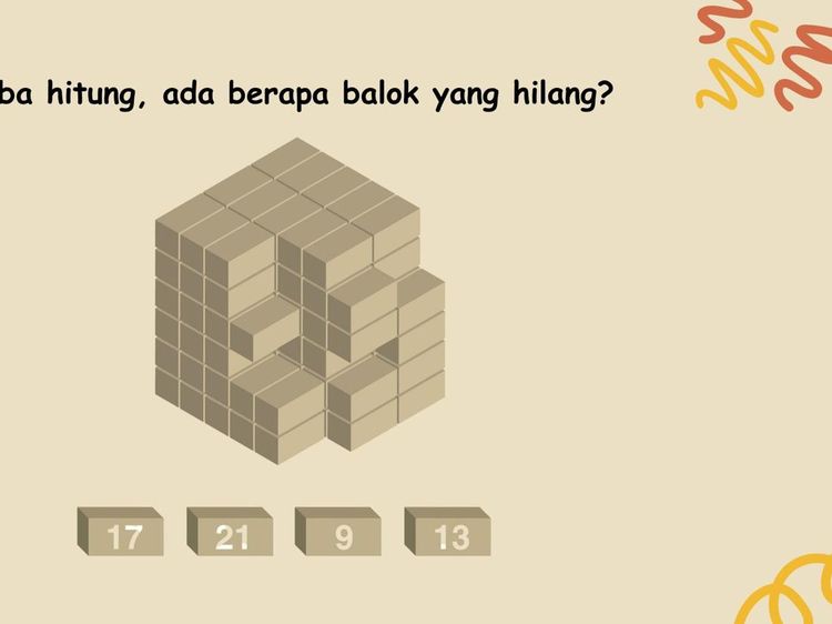 Hati-hati Terkecoh! Bisa Tebak Berapa Bangun Ruang yang Hilang di Gambar Ini?