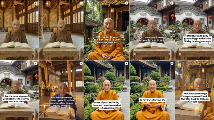 Biksu Yang Mun Karakter Buatan AI yang punya jutaan follower di medsos