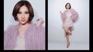 Tekstur bulu lembut ini nunjukin sisi elegan BCL yang rapi dan percaya diri. Foto: Instagram Bunga Citra Lestari