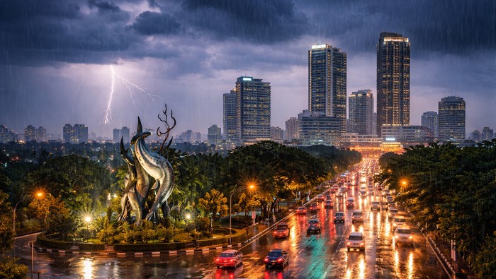 Cuaca Surabaya 24 Jam, Malam Hari Waspada Hujan Ringan