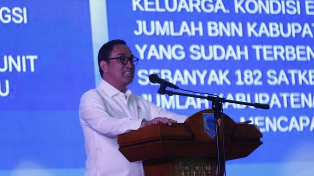 Kepala Badan Narkotika Nasional (BNN) Komjen Suyudi Ario Seto menghadiri kegiatan launching Nasional Indonesia Bersinar