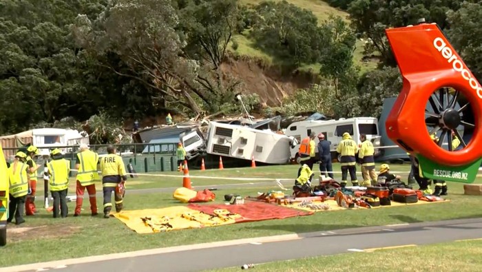Longsor Terjang North Island Selandia Baru