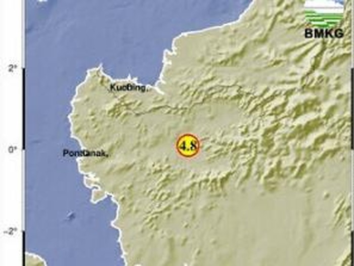 Sekadau Diguncang Gempa M 4,8
