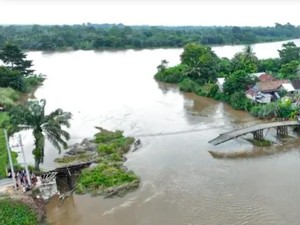 BPBD Ungkap Biang Kerok Jembatan Lubuk Rukam yang Ambruk di Ogan Ilir