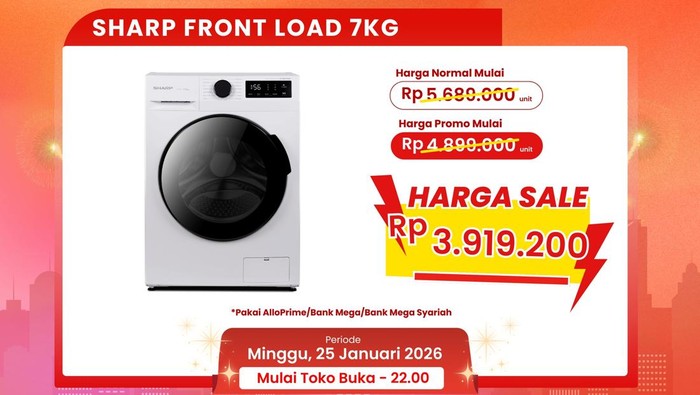 Mesin Cuci Banting Harga di Transmart Full Day Sale