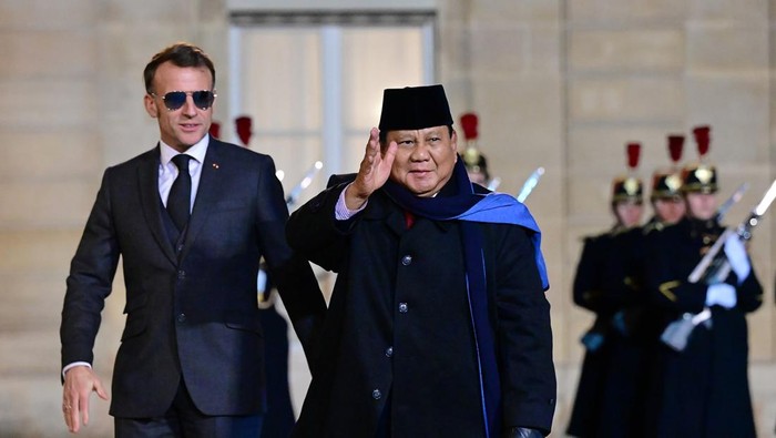 Presiden Prabowo Subianto dijamu makan malam oleh Presiden Prancis Emmanuel Macron di Istana Kepresidenan Prancis Élysée, Paris, Prancis. (Foto: Muchlis Jr - Biro Pers Sekretariat Presiden)