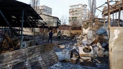 Serangan Drone dan Rudal Rusia Hantam Kyiv, Sejumlah Bangunan Sipil Rusak