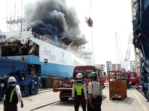 Polisi Selidiki Penyebab Kebakaran Kapal di Galangan PT ASL Shipyard Batam