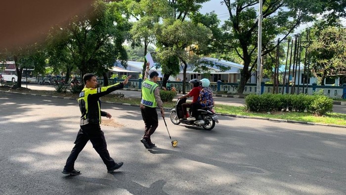 Driver Ojol Tewas Tabrakan dengan Bus di Jalan Urip Sumoharjo Makassar