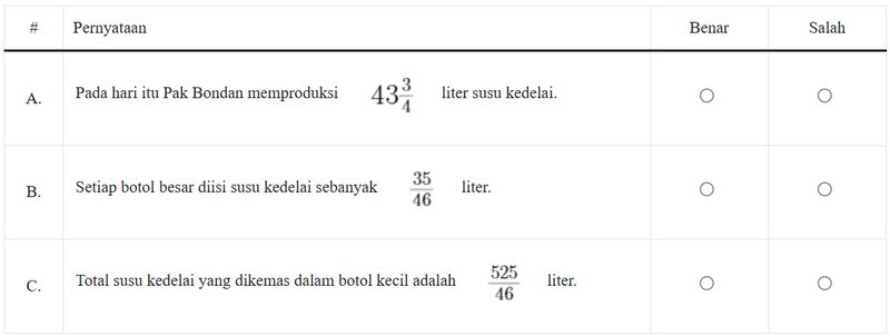 Soal TKA SD Kelas 6 Matematika Soal TKA SD Kelas 6 Matematika