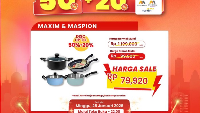 Peralatan Masak Lebih Murah Cuma Transmart Full Day Sale