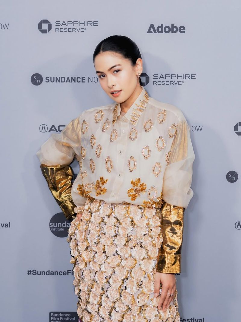 Gaya Maudy Ayunda di Sundance Film Festival 2026.