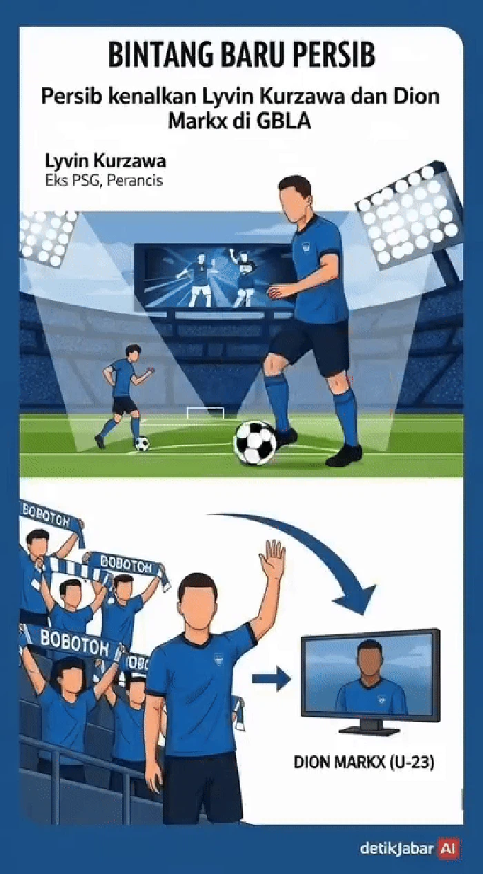 Motion graphic kedatangan Layvin Kurzawa dan Dion Markx di Persib Bandung