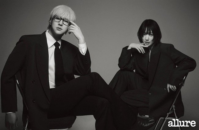 Saat menjalani pemotretan untuk majalah allure, Park Shin Hye dan Go Kyung Pyo mengenang masa muda mereka sebagai pemain drama Korea Flower Boys Next Door pada 2013. Foto: dok. allure