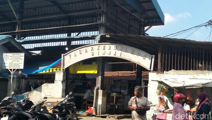 Pasar Kebun Lada, Kota Binjai, Sumut. (Laila Syakira/detikSumut)