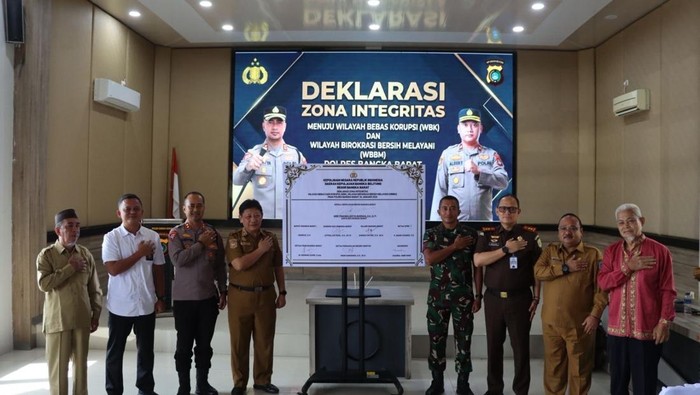 Polres Bangka Barat Deklarasikan Zona Integritas