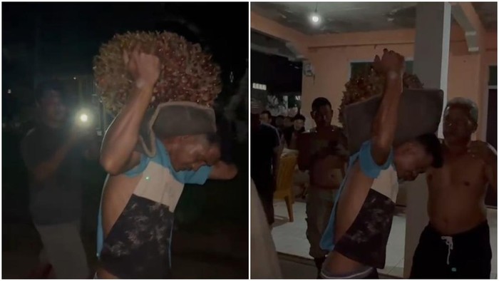 Viral maling sawit di Musi Rawas diarak warga sambil panggul tandan sawit