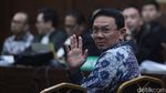Potret Ahok Bersaksi di Sidang Kasus Tata Niaga Minyak