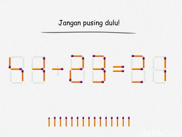 Teka-teki Pindahkan Korek Ini Gampang-gampang Susah! Bisa Jawab Cepat?