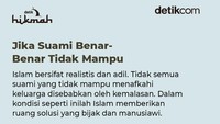 Dalam Islam kewajiban memberi nafkah dalam rumah tangga ada di pundak suami. Namun bagaimana jika istri yang menafkahi suami. Apakah boleh? (Foto: Raden Fakhry/detikcom)