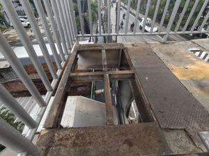 Terjadi Lagi, Pelat Besi JPO di Daan Mogot Jakbar Hilang Dicuri