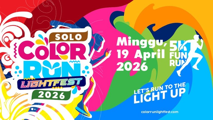 Serunya Lari yang Meriah dengan Lampu dan Musik di Solo Color Run 2026