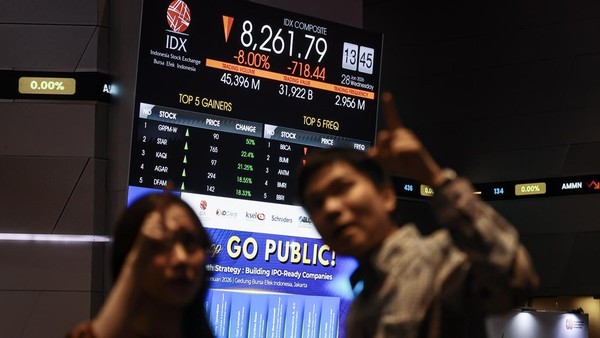 IHSG Anjlok 8 Persen, BEI Hentikan Sementara Perdagangan Saham