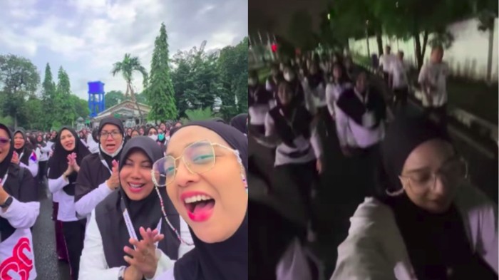 Momen keseruan Chiki Fawzi ikut diklat PPIH 2026 di Asrama Haji Pondok Gede Jakarta, diunggah di Instagram @chikifawzi, Minggu (25/1/2026).