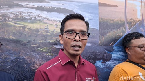 Kepala Dinas Pariwisata Kabupaten Badung, I Nyoman Rudiarta saat menghadiri acara Kick-off Rejuvenation The Nusa Dua di Peninsula Island. Rabu (28/1/2026) (Fabiola Dianira)
