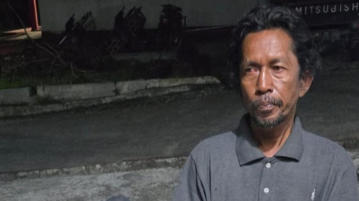 Pelaku saat ditangkap. (Dok Polsek Mandau)
