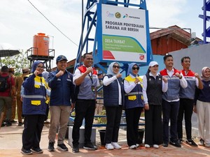 Pertamina-ESDM-SERUNI KMP Buka Akses Air Bersih di Kampung Tambat Merauke