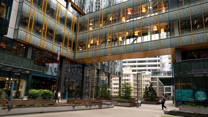 Signage for Amazon Go, outside of a retail location set to close, at a building on Amazon’s headquarters campus in Seattle, Washington, U.S., January 28, 2026.  REUTERS/David Ryder