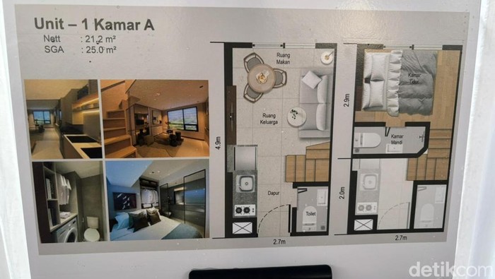 Desain unit rusun subsidi di Meikarta, Kamis (29/1/2026)