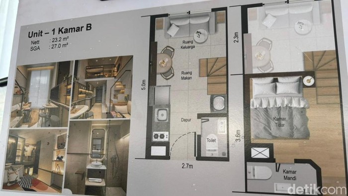 Desain unit rusun subsidi di Meikarta, Kamis (29/1/2026)