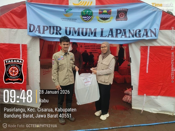 Kemensos Suplai Logistik-Buka Posko Kesehatan Korban Longsor Cisarua