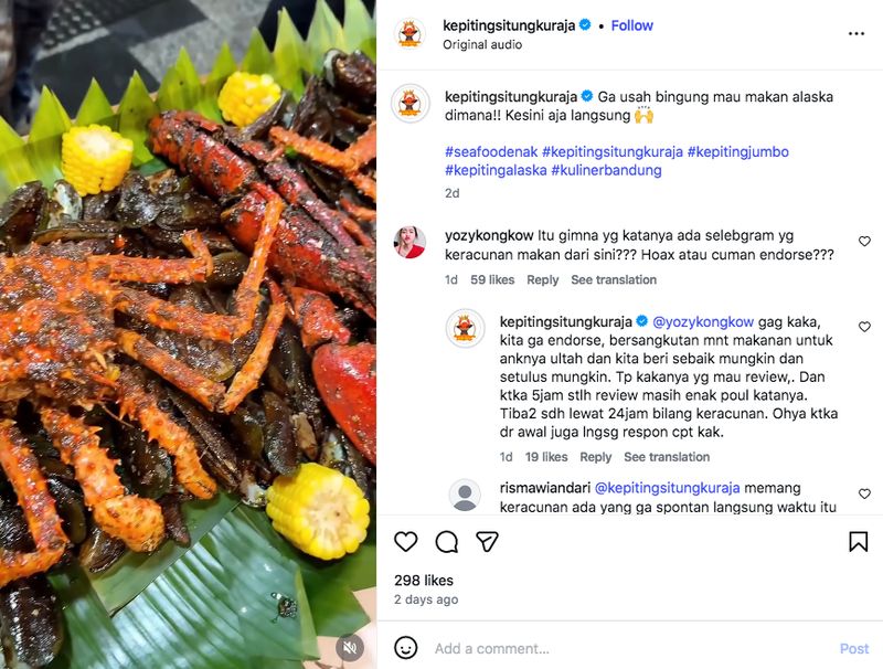 Lisa Mariana Keracunan Kepiting Alaska Lisa Mariana Keracunan Kepiting Alaska