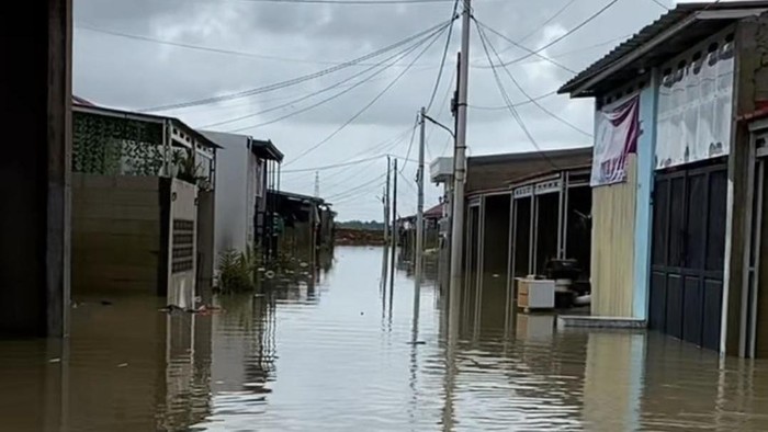 Penampakan banjir di Perumahan Green Lavender Bekasi pada Kamis (29/1/2026).
