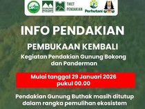 Pendakian Gunung Bokong-Panderman di Kota Batu Kembali Buka