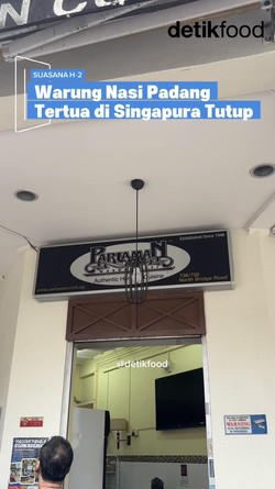 Kondisi H-2, Warung Nasi Padang Tertua di Singapura Tutup 
